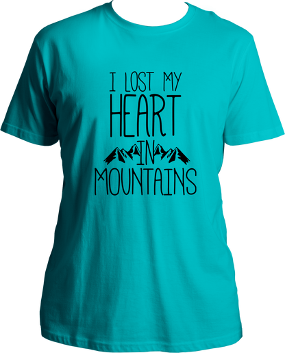 I Lost My Heart in Mountains Unisex Round Neck Cotton T-Shirt from Garrari. 