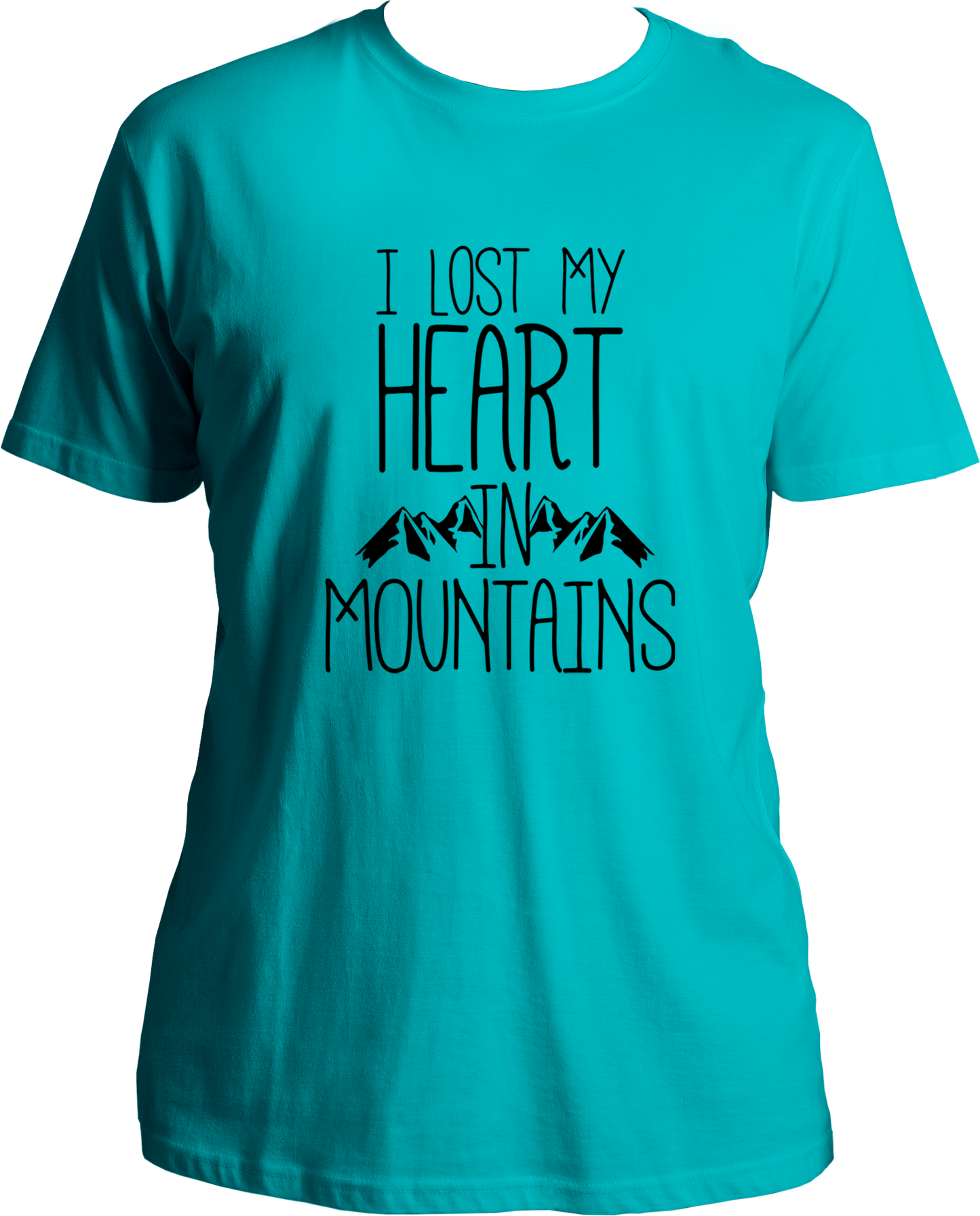 I Lost My Heart in Mountains Unisex Round Neck Cotton T-Shirt from Garrari. 