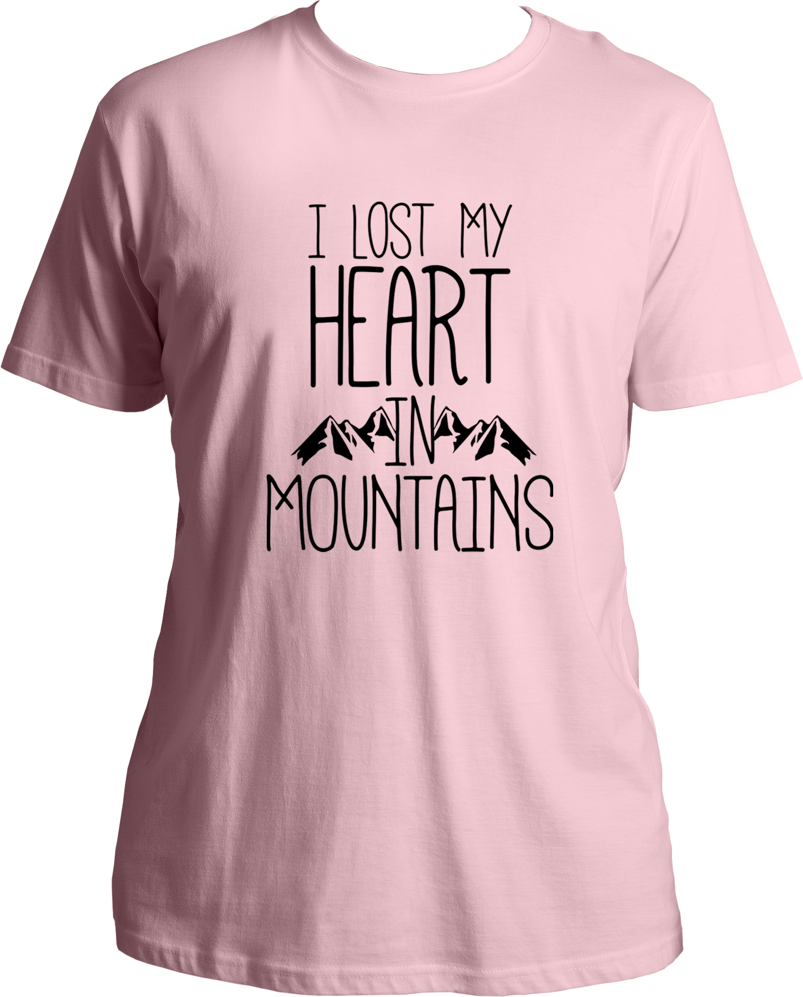 I Lost My Heart in Mountains Unisex Round Neck Cotton T-Shirt from Garrari. 