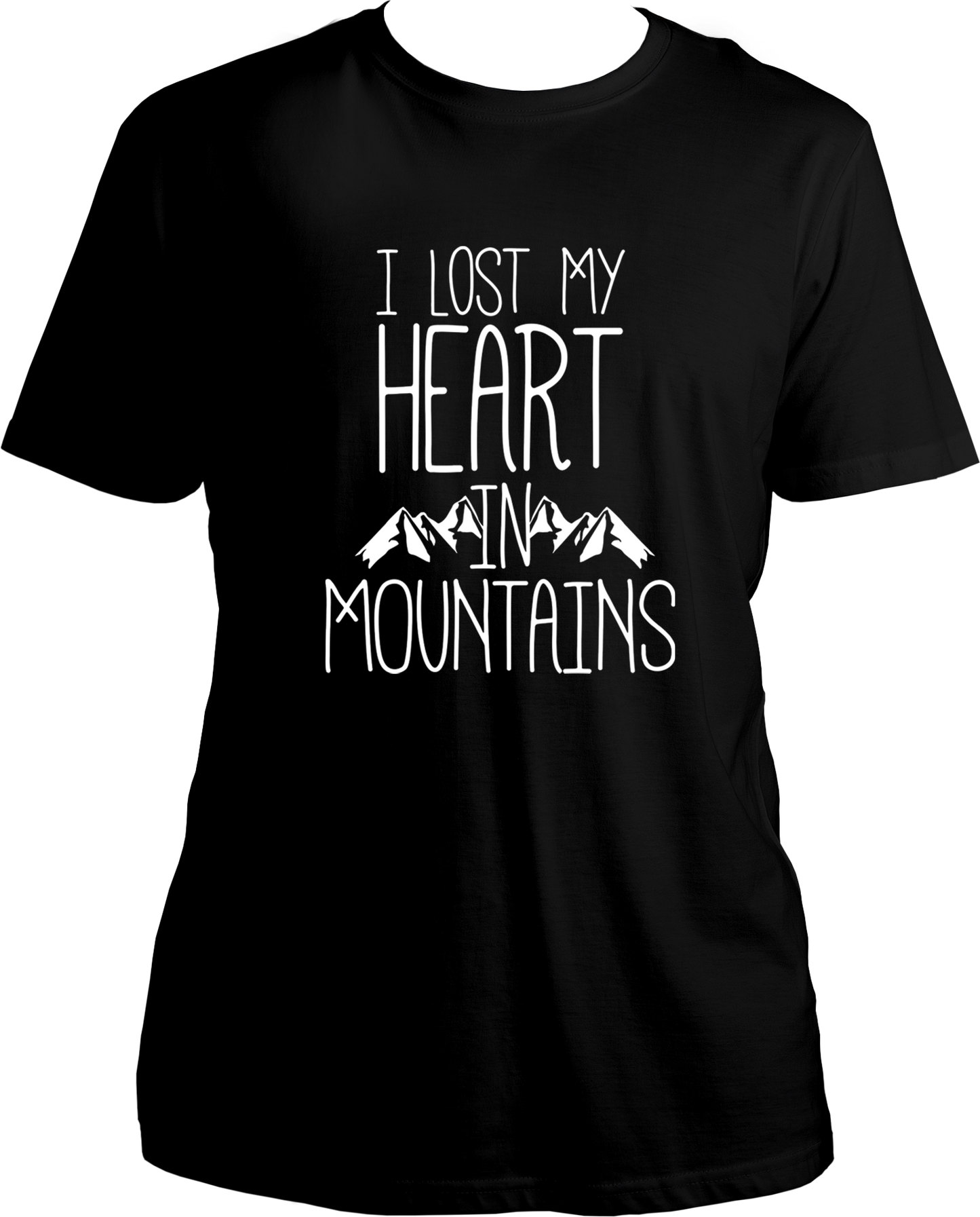 I Lost My Heart in Mountains Unisex Round Neck Cotton T-Shirt from Garrari. 