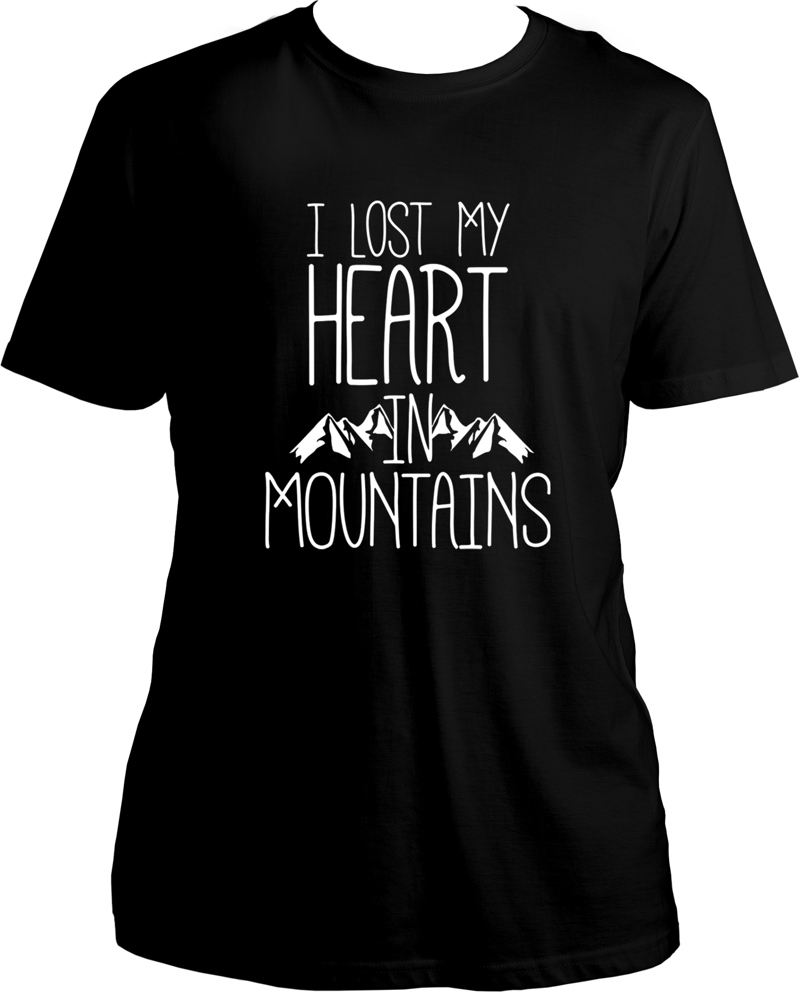 I Lost My Heart in Mountains Unisex Round Neck Cotton T-Shirt from Garrari. 