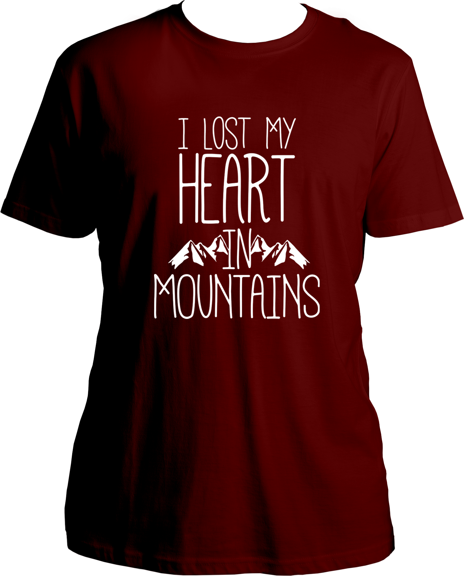 I Lost My Heart in Mountains Unisex Round Neck Cotton T-Shirt from Garrari. 
