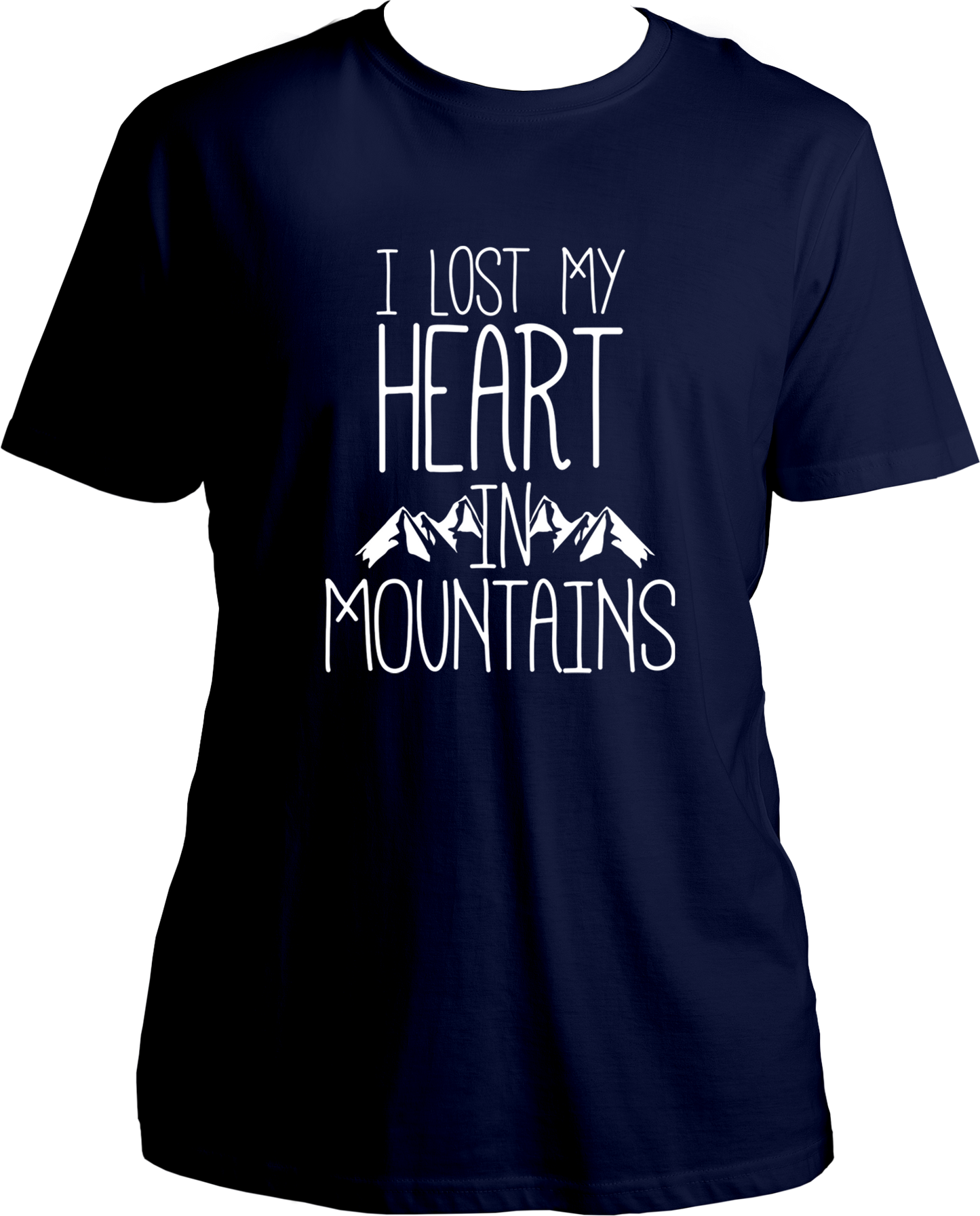 I Lost My Heart in Mountains Unisex Round Neck Cotton T-Shirt from Garrari. 