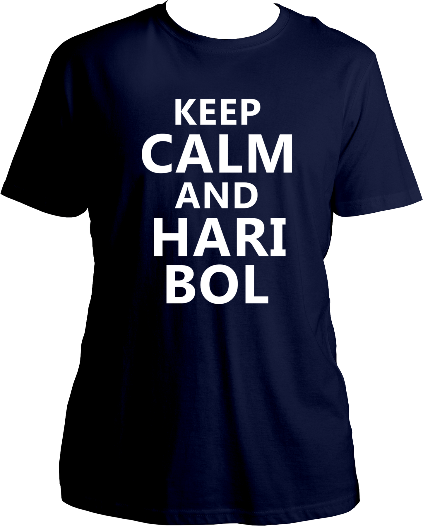 Keep Calm and Hari Bol. Wear this amazing Bhagwan Krishna t-shirt if you love Krishna. Radhe Radhe!