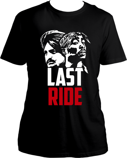 Last Ride Sidhu Moose Wala inspired black unisex T-shirt