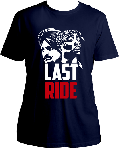 Last Ride Sidhu Moose Wala inspired navy blue unisex T-shirt