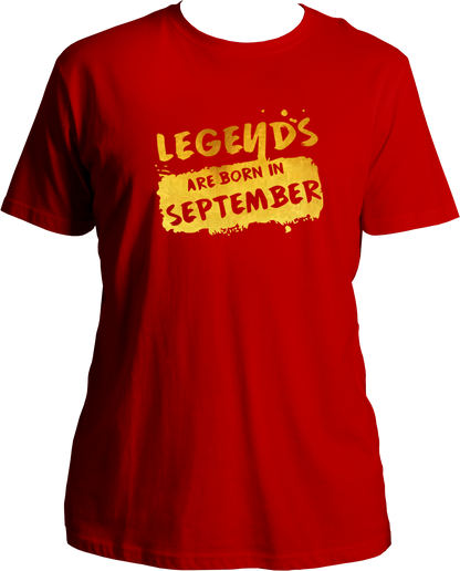 Legends Are Born In September Unisex T-Shirts