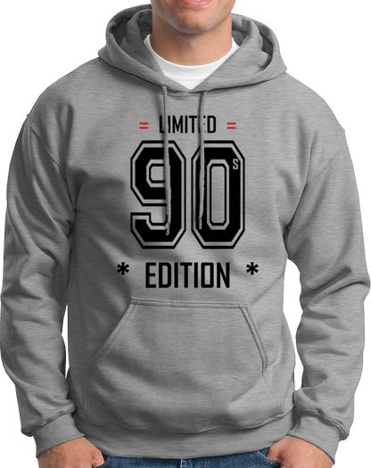 Grey Limited 90s Edition Unisex Hoodie with 90s born gift design by Garrari