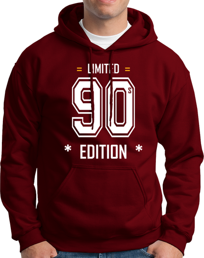 Maroon Limited 90s Edition Unisex Hoodie with vintage-style 90s print by Garrari