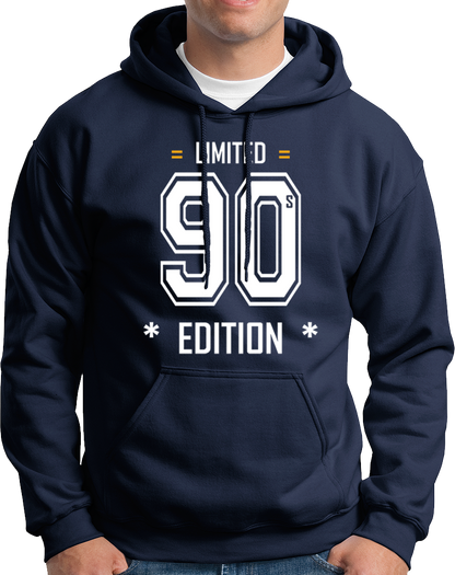 Navy Blue Limited 90s Edition Unisex Hoodie with limited 90s edition graphic by Garrari