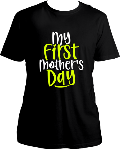 Celebrate your first Mother's Day with a special gift! Make the day special with one of our unique t-shirts, designed specifically for moms celebrating their inaugural Mother's Day. Give a personalized touch and make your first Mother's Day a memorable one. Each t-shirt is crafted with comfort and quality in mind, featuring soft, breathable materials for maximum comfort. These t-shirts are sure to make the perfect statement on the big day.