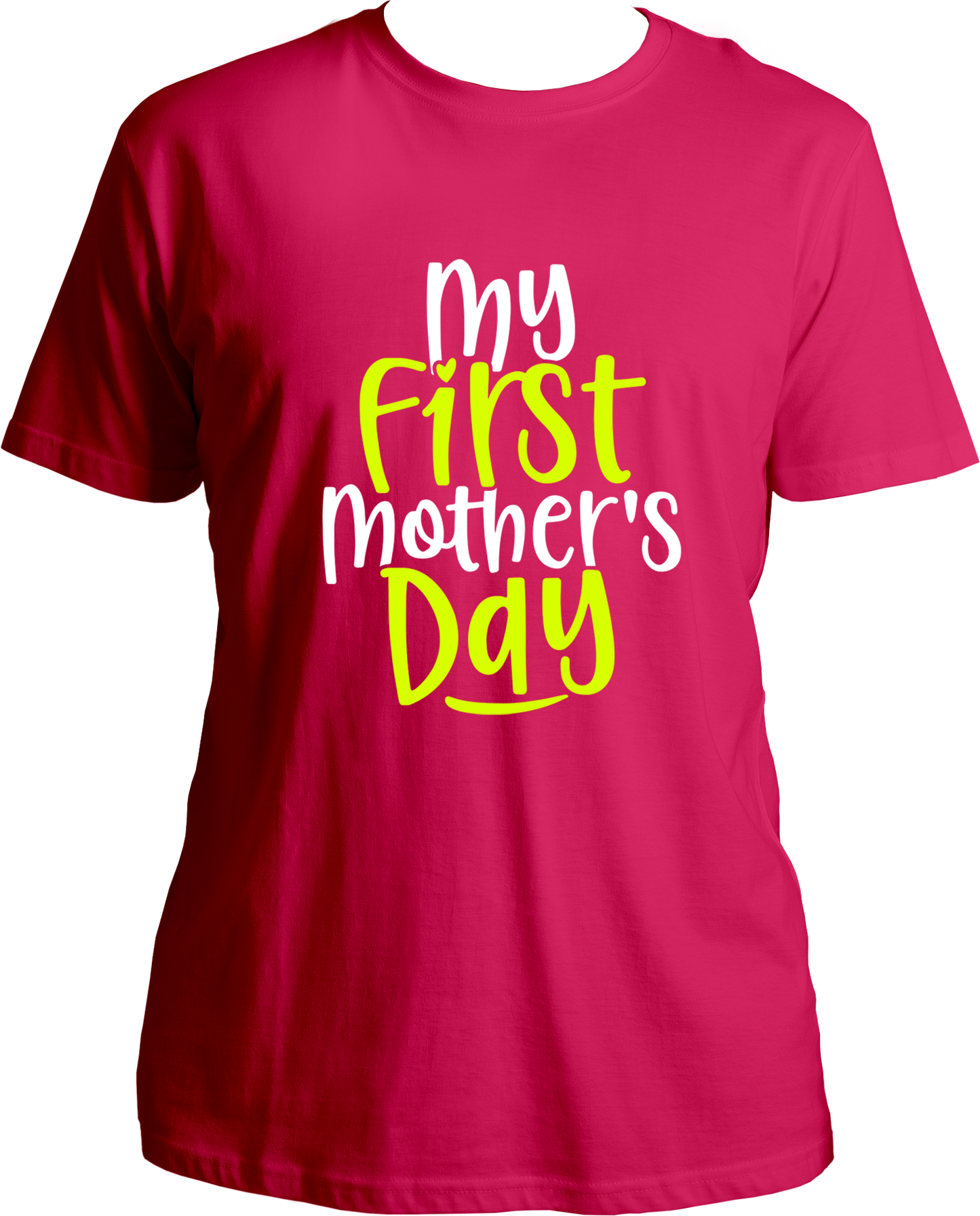 Celebrate your first Mother's Day with a special gift! Make the day special with one of our unique t-shirts, designed specifically for moms celebrating their inaugural Mother's Day. Give a personalized touch and make your first Mother's Day a memorable one. Each t-shirt is crafted with comfort and quality in mind, featuring soft, breathable materials for maximum comfort. These t-shirts are sure to make the perfect statement on the big day.